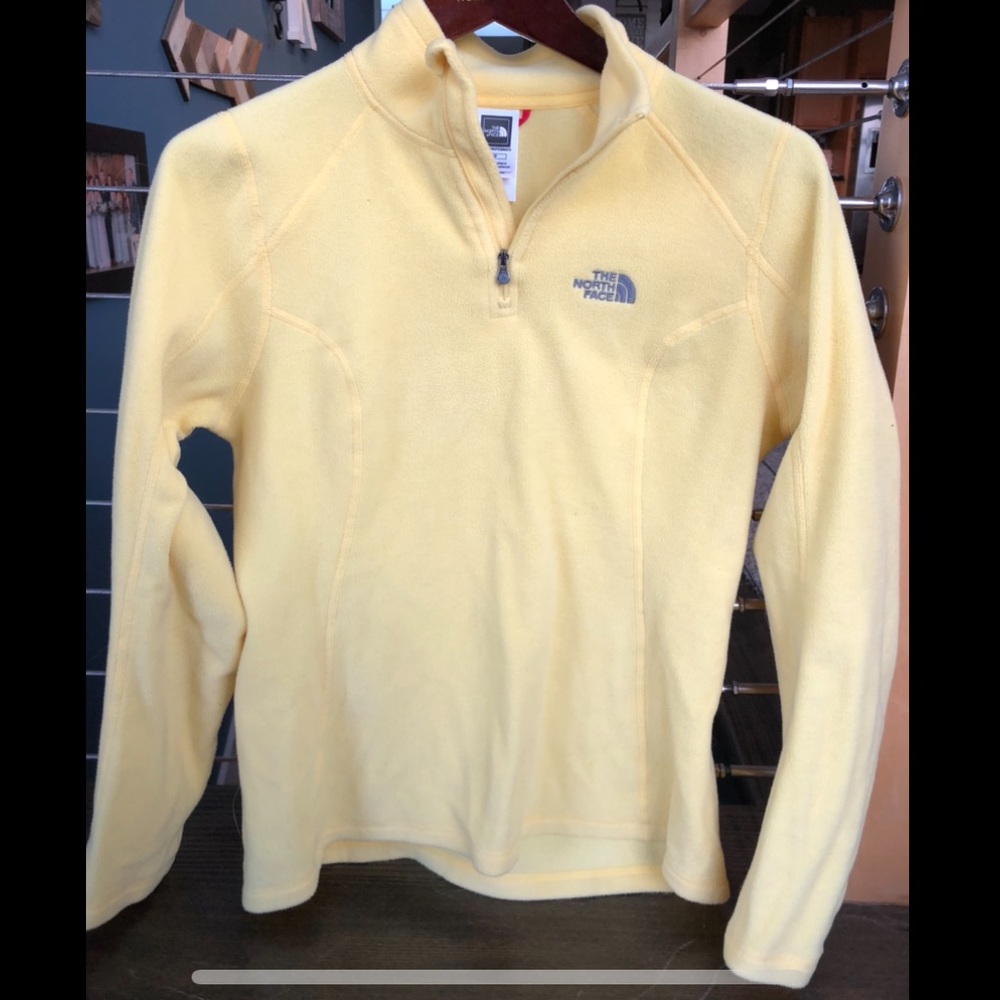 Yellow North Face fleece